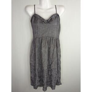 Anthropologie Maple Jacquard Sweetheart Neckline  Midi Dress Gray Womens Size 10
